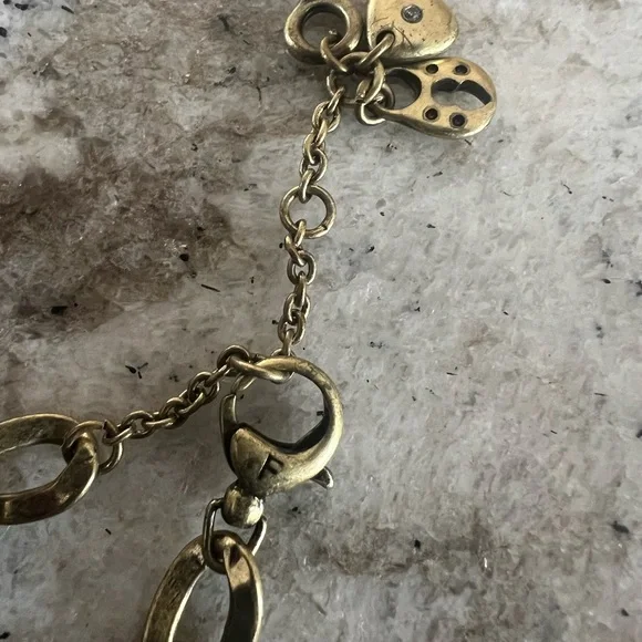 Fossil turquoise beaded pendant neckalace with rose - Picture 2 of 3